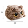 thumbnail image 3 of Squishy Cat Stuffed Animal with Ultra-Soft Plush and Round Eyes, 1 Pack, Brown Tabby, for Kids and Relaxation, Toy, 3 of 4