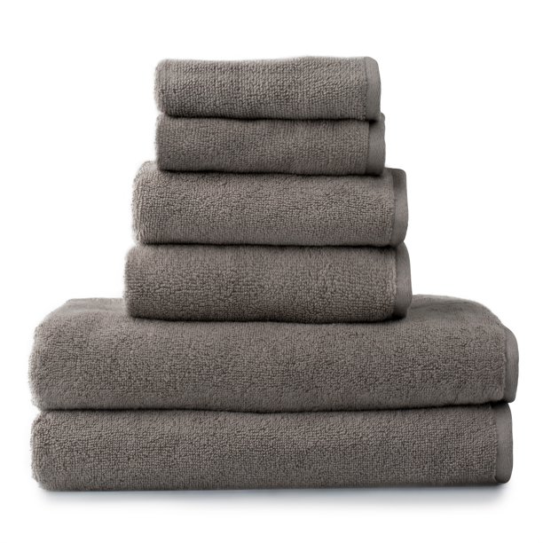 Welspun USA Inc Carefree Comforts Quick Dry 6 Piece Towel Set Walmart