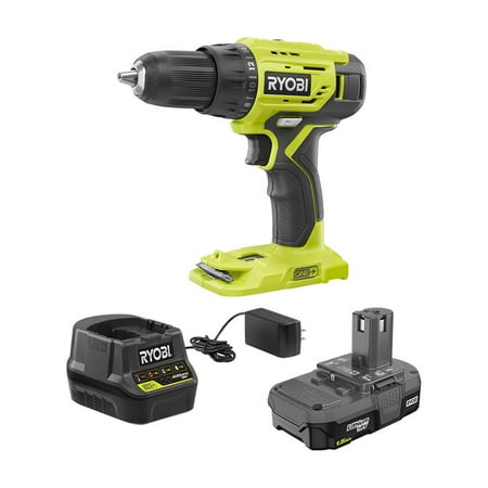 UPC: 0033287186198 | Ryobi P215K 18-Volt ONE+ Lithium-Ion Cordless 1/2 in. Drill/Driver Kit with (1) 1.5 Ah Battery and 18-Volt Charger