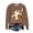 Brown, variant on Duqingm Halloween Sweatshirts for Women Ghost Oversized Crewneck Sweatshirt Cute Pumpkin Graphic Fleece Pullover,S