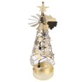 thumbnail image 2 of Spinning Candle Holder Rotating Candlestick Set for Romantic Wedding Christmas Party Gold Snowflake, 2 of 10