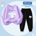 thumbnail image 1 of Anime Sanrio Kuromi Kawaii Children's Clothing 2Pcs Set Cinnamoroll My Melody Cute Autumn Sportswear Girls Cartoon Casual Wear, 1 of 4