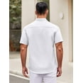 thumbnail image 4 of COOFANDY Mens Short Sleeve Casual Button Down Shirts Summer Untucked Dress Shirts with Pocket, 4 of 6