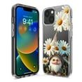 thumbnail image 3 of MUNDAZE Apple iPhone 13 Pro Shockproof Clear Hybrid Protective Phone Case Cute Gnome White Daisy Flowers Floral Cover, 3 of 5