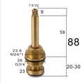 thumbnail image 3 of Brass Slow Opening Spool Faucet Hot And Cold Water Spool G3/4 Bsp 20 Tooth, 3 of 9