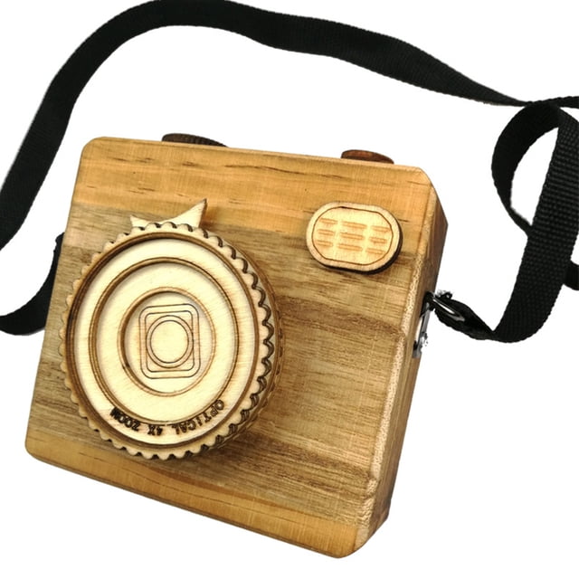 MERRYHAPY Room Decor Wind Up Musical Box Wooden Color Retro Home Decor 1Set For Birthday Holiday
