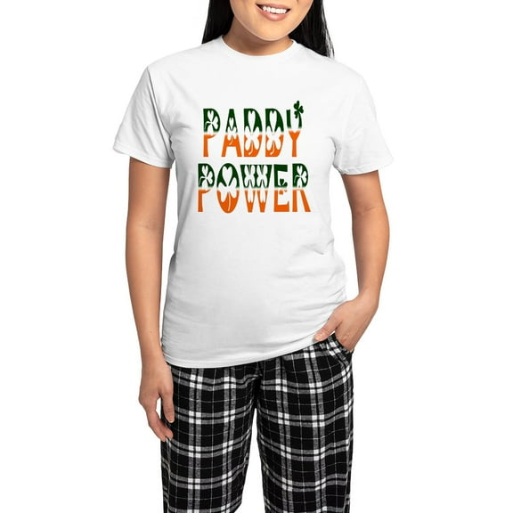 CafePress - Paddy Power Women's Light Pajamas - Women's Short Sleeve Print T-Shirt and Pants Light Cotton Pajama Set