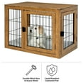 thumbnail image 4 of PETMAKER Furniture-Style Dog Crate with Double Doors and Cushion (Natural), 4 of 9