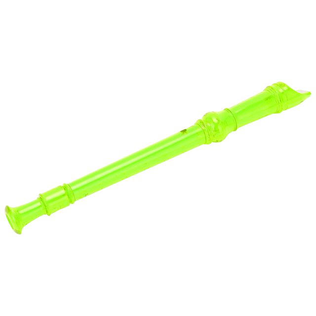 Clarinete de 8 agujeros ABS transparente con varilla de limpieza Instrumento de viento agudo portátilVerde fluorescente
