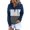 Navy, variant on BiZtdJrK Womens Long Sleeve Pullover Sweatshirts Fashion Colorblock Hooded Sweat Shirts Casual Button Neck Drawstring Hoodies with Pockets Daily Sales of the Day Black S