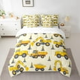 thumbnail image 2 of Erosebridal 3D Excavator Bed in a Bag, Cartoon Vehicle Bed Set, Construction Truck Reversible Comforter Sets, Breathable Bedroom Decoration, 7pcs, 2 of 6