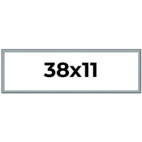 38x11 Frame Blue Scuffed Farm Board Solid Wood Picture Frame Width 0.75 Inches | Interior Depth 0.5