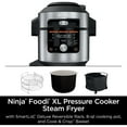 thumbnail image 2 of Open Box Ninja OL601 Foodi XL 8-Quart Pressure Cooker Steam Fryer with SmartLid, 14-in-1 that Air Fries, Bakes and More, with 3-Layer Capacity, 5-Quart Crisp Basket and 45 Recipes, Silver/Black -, 2 of 11
