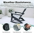 thumbnail image 4 of Tappio HDPE Rocking Chair All Weather Porch Rocker with High Backrest, Outdoor Indoor Rocking Armchair, Black, 4 of 8