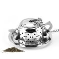 2pcs Stainless Steel Tea Strainer Creative Teapot Shape Tea Infusers