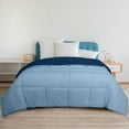 thumbnail image 6 of ROYALE Queen Comforter - All Season Down Alternative Bedding Comforters - Lightweight Quilted Comforter with Corner Tabs - Luxury Hotel Comforters - Box Stitched Duvet Insert (Queen, Navy & LakeBlue), 6 of 9