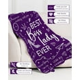 thumbnail image 3 of Boss Lady Gifts for Women Purple, Bosses Day Gifts for Her Throw Blanket for Couch, Boss Lady Office Decor, Best Boss Gifts for Women, Boss Christmas Birthday Gifts (50"x60"), 3 of 5