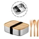 thumbnail image 1 of Caja de comida cuadrada de gran capacidad, caja bento ecológica con divisores para el trabajo, el gimnasio y la escuela, 1 of 6