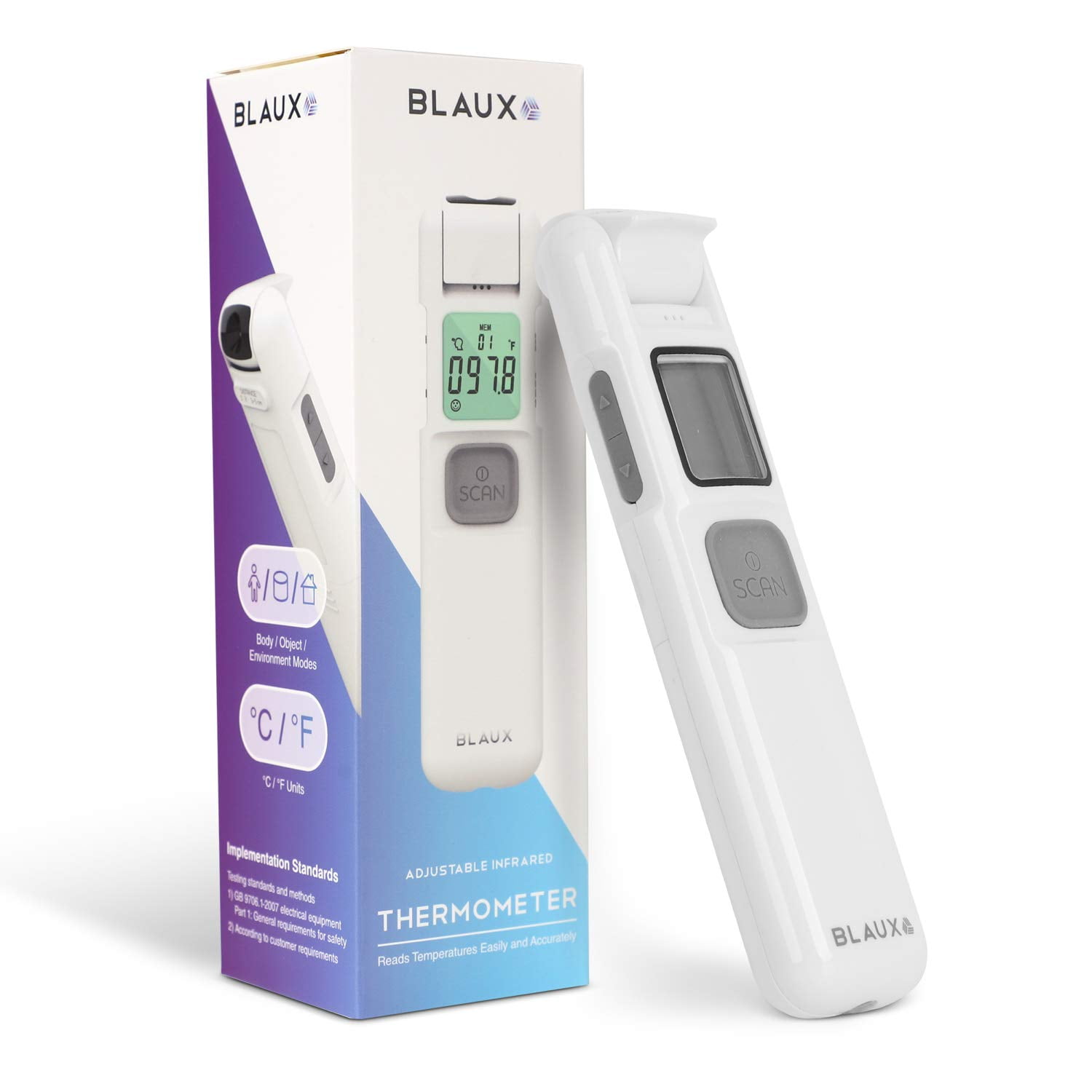 Blaux Forehead Thermometer Instant Digital Forehead Thermometer with