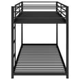 thumbnail image 5 of Tcbosik Twin over Twin Metal Bunk Bed, Low Bunk Bed with Ladder, Black, 5 of 10