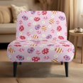 thumbnail image 2 of HELLHERO Comfortable Elastic Bottom Armless Accent Chair Washable Cover for Armless Chair, Armless Accent Chair Protector Easter Egg Daisy Pattern, 2 of 8