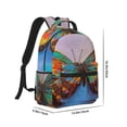thumbnail image 2 of Honeii Oil Painting Beautiful Butterfly Print Backpack for School,15.6 inch Laptop Back Pack for High School and College Students, Waterproof Computer Bookbag-One Size, 2 of 6