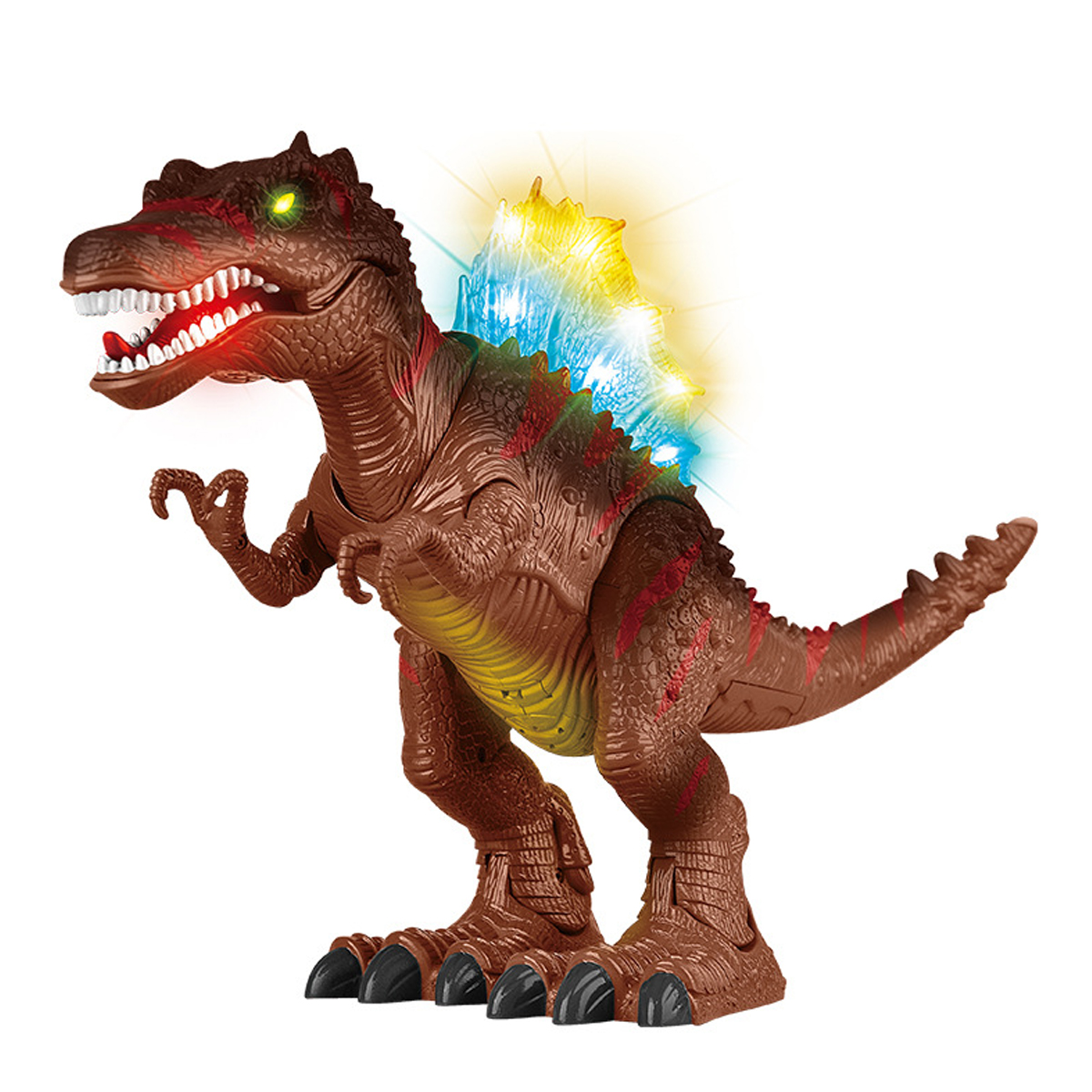 Walking Dinosaur Kids Light Up Toy Music Sounds LED Mouth& Head Real