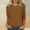 120#Brown, variant on Women's Casual Solid Color Round Neck Three Quarter Sleeve Tops Blouse Womens Henley Long Sleeve Gingham Top Womens Orange Blouse