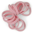 thumbnail image 5 of Cyndibands Light Pink Seamless Hair Ties - Extra Gentle Soft and Stretchy Nylon Fabric Ponytail Holders - 12 Pack, 5 of 11