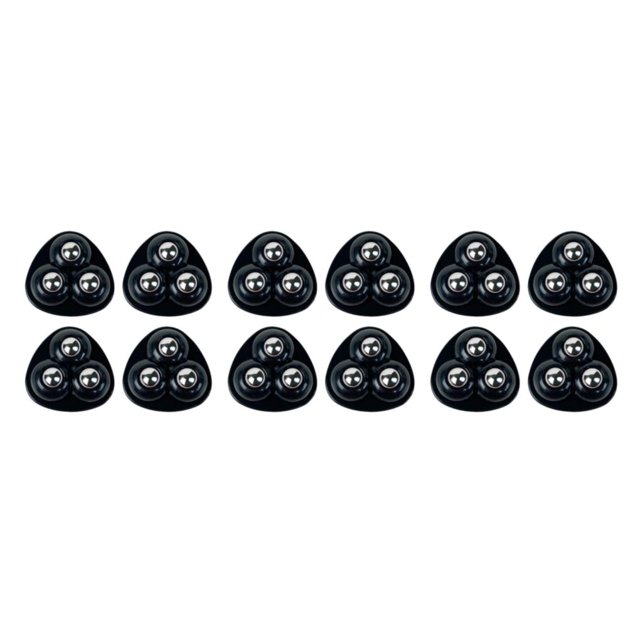 Eigraketly Ruedas de junta de rueda Universal de bola silenciosa 4X negro blanco silencioso autoadhesivo multiusos de acero inoxidable rodamiento Type4 NO4