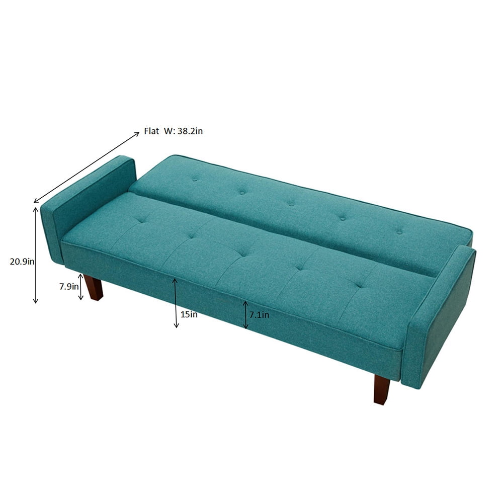 Kepooman Modern Futon Sofa Convertible Sofa Bed, 3-Seat Multi-function Sofa Couch, Green Kepooman Modern Futon Sofa Convertible Sofa Bed, 3-Seat Multi-function Sofa Couch, Green