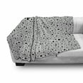 thumbnail image 3 of Black and White Soft Flannel Fleece Throw Blanket, Simple and Abstract Graphic Pattern with Big Small Dots and Lines, Cozy Plush for Indoor and Outdoor Use, 50" x 70", Black and White, by Ambesonne, 3 of 6
