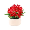 thumbnail image 2 of Artificial Flower Decorationfake Flower Bouquet With Vase Lowmaintenance Desktop Ornament For Bedroombathroomwedding And Party Decoration, 2 of 6