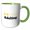 Green/White, variant on 3drose, Adulting Two Stars Typography - Funny Quote with Review Icon, 11oz Two-tone Yellow Mug