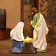 thumbnail image 4 of Adornos de Navidad Xihbxyly Nacimiento de Jesús Caballo Comedero Grupo Decoraciones para El Hogar Resina, 4 of 5