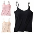 thumbnail image 2 of Uccdo Big Girls Womens Camisole Workout Yoga Racerback Tank Tops Basic Cami with Built in Shelf Bra, Pack of 3, 2 of 7