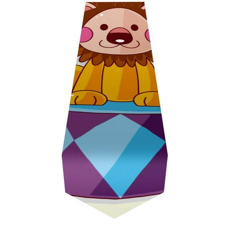 

OWNTA Cartoon Animal Lion Birthday Pattern Elegant Polyester Table Runner Perfect for Your Tables - Dining Table Decoration