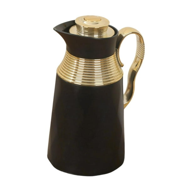Cafetera de café aislada de gran capacidad, cafetera árabe multiusos Negro