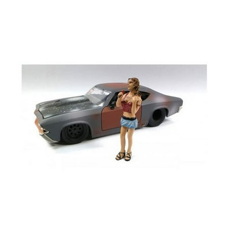 Look Out Girl Monica Figure For 1:24 Scale Diecast Car Models by American