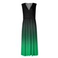 thumbnail image 4 of Maxi Maxi Robe, Robe Sans Manches Dégradé Mode Décontractée avec Col en V Robe Maxi Bohème, Robes d'Été pour Femmes, 4 of 5