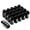 Black, variant on J2 Engineering LN-T7-023-125-RD J2 Engineering 7075 -T6 Forged Aluminum M12 x 1.25 20Pcs 40mm Height Open -End Lug Nut Sets w / Socket Adapter Red