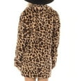 thumbnail image 5 of Women's Leopard Long Trench Coat Casual Long Sleeve Print Autumn Fashion Coat Long Jackets Winter Outwear with Poackets L, 5 of 9