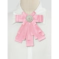 thumbnail image 4 of INSPIRE CHIC Broche de cinta para mujer, lazo, corbata, broches para bodas y fiestas, rosa claro, 4 of 4