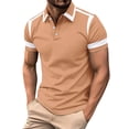 thumbnail image 1 of Blusa y camisa de manga corta con cuello vuelto Camisa informal de verano de manga corta para hombre con botón de solapa Camiseta de negocios Top de verano para hombre Top/camisa de manga corta con so, 1 of 3