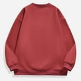 thumbnail image 4 of HAPIMO Men's Loose Basic Pullover Fleece Sweatshirts Solid Color s Fashion Comfy Daily Casual Sport Long Sleeve Athletic Tops Holiday Crew Neck Tees Wine XL, 4 of 5