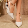 thumbnail image 5 of Women's Slingback Heeled Sandals | Block Heel Dress Shoes With | Open Toe/Closed Toe Elegant & Comfortable Footwear For Formal Events Parties & Weddings, 5 of 8