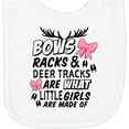 thumbnail image 2 of Inktastic Hunting Season Bows Racks & Deer Tracks Newborn Bib, 2 of 3