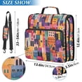 thumbnail image 2 of FORMRS Zipper Binder with Shoulder Strap 2-inch Ring 500 Sheet Capacity File Bag, Art Buildings, 2 of 5