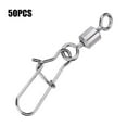 thumbnail image 1 of Giratorio de Pesca, Broche Giratorio 50pcs Giratorio de Pesca de Acero Conector inoxidable de Pesca A Presión Rodamiento Giratorio, 1 of 7