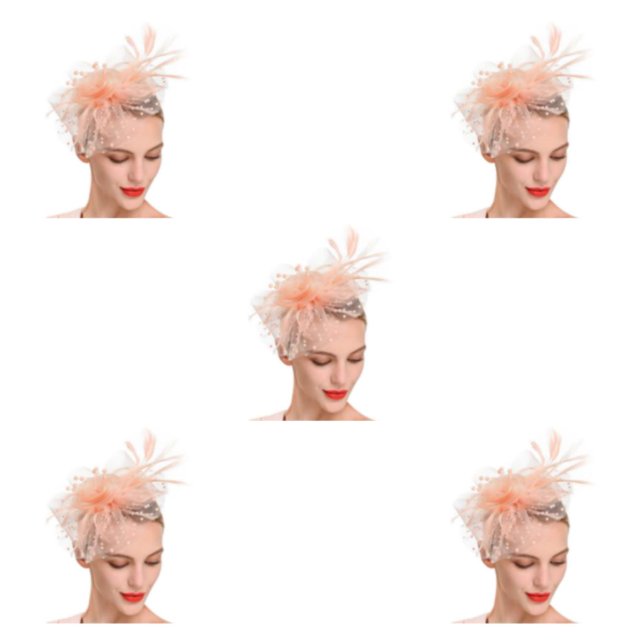 Jumpingount Tocados de boda con flores para el pelo, mano de obra, estilo Retro, ahorro de espacio, compromiso europeo, Clip de malla, colgante Type2 NO2